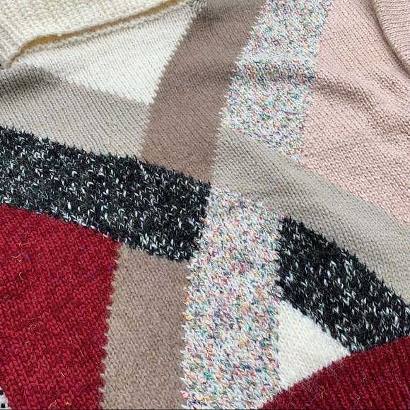 *HANDMADE* Oversized Knit Turtleneck Sweater size L/XL - Picture 4 of 4